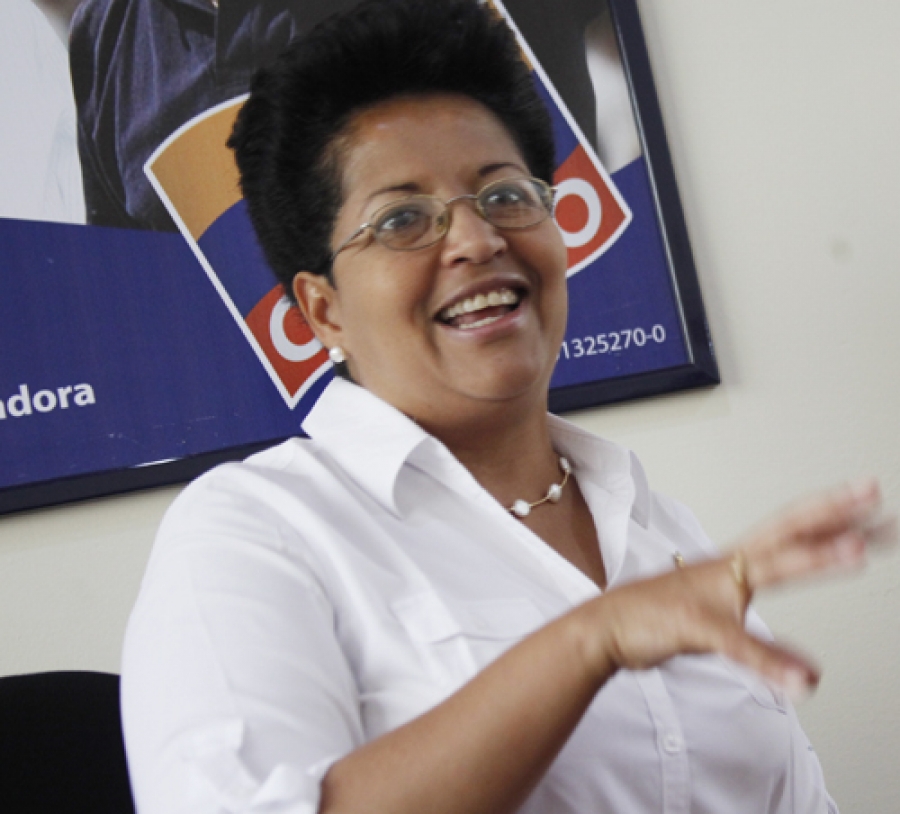 Soraya Hernandez, candidate of the MUD for Monagas. 