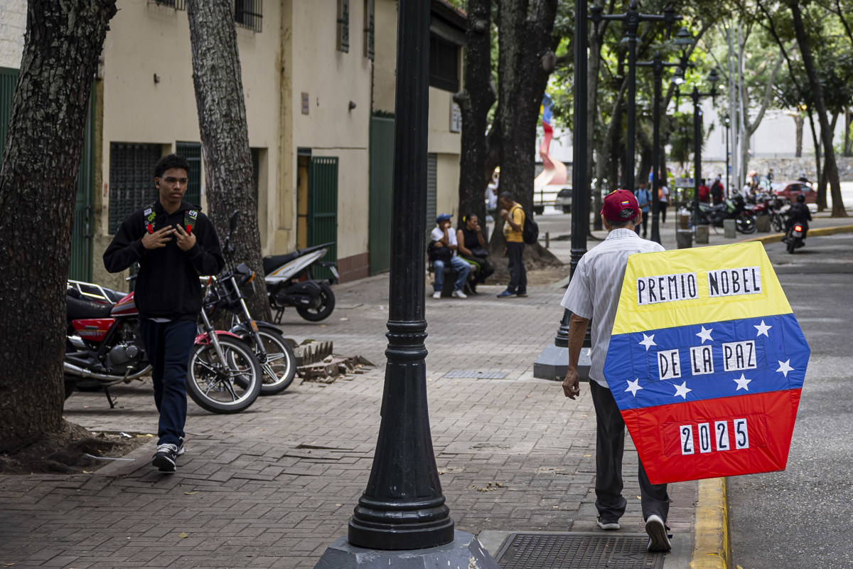 Inside Venezuela, the Nobel Peace Prize Celebration Was Quiet